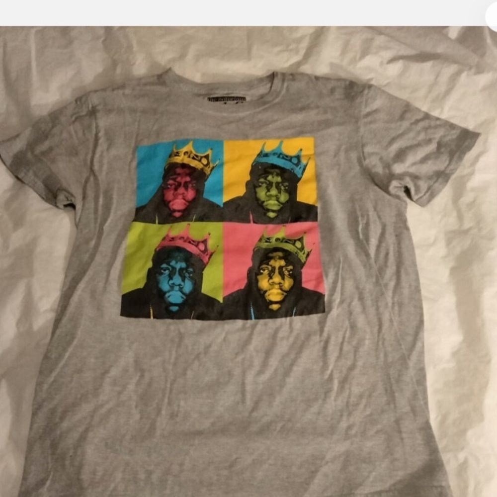 Notorious Big Biggie Smalls Graphic Light Gray T-Shirt M - Picture 4 of 8